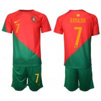 Portugal Cristiano Ronaldo #7 Fotballklær Hjemmedraktsett Barn VM 2022 Kortermet (+ korte bukser)